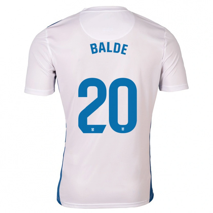 Danxen Mænd Mahamadou Baldé #20 Hvid Blå Hjemmebane Spillertrøjer 2025/26 Trøje T-Shirt