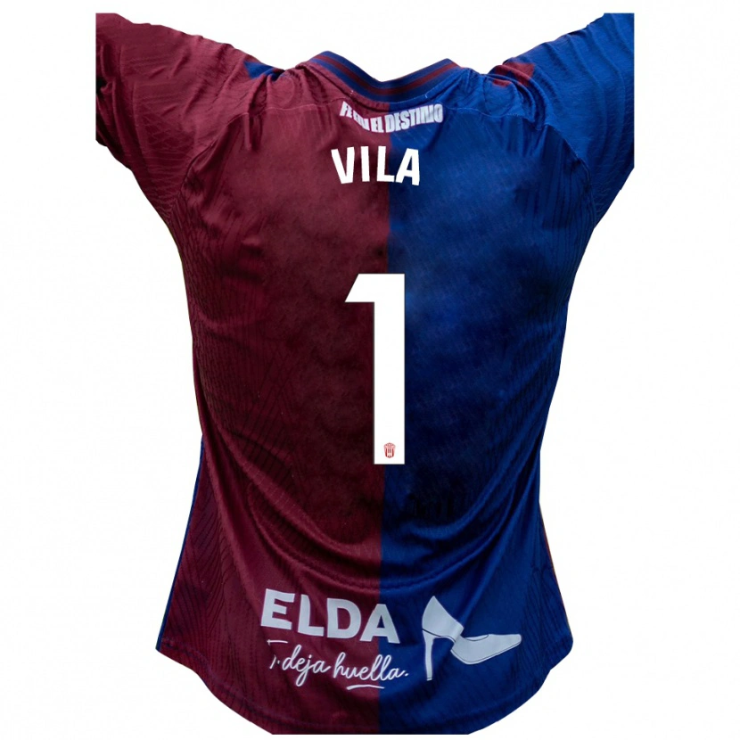 Danxen Mænd Ramón Vila #1 Blå Rød Hjemmebane Spillertrøjer 2025/26 Trøje T-Shirt