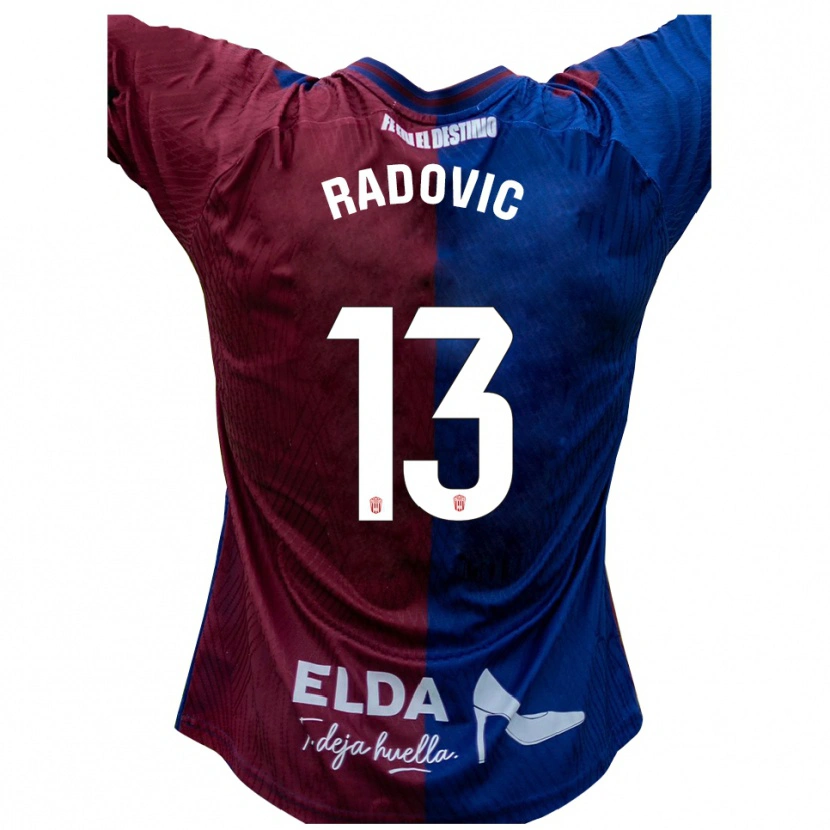 Danxen Mænd Danilo Radovic #13 Blå Rød Hjemmebane Spillertrøjer 2025/26 Trøje T-Shirt