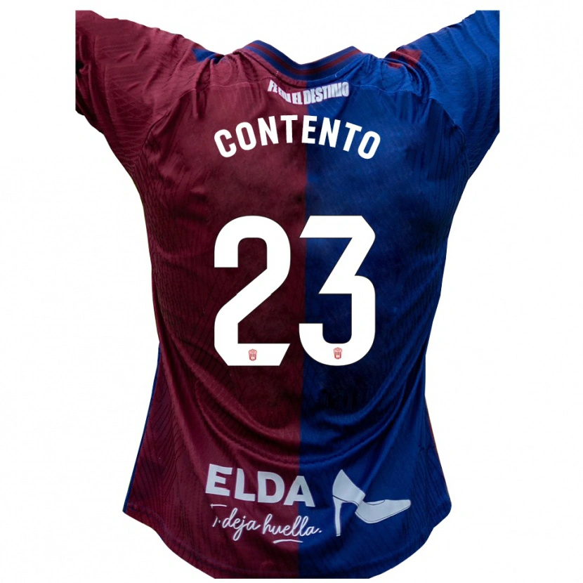 Danxen Mænd Mateo Contento #23 Blå Rød Hjemmebane Spillertrøjer 2025/26 Trøje T-Shirt