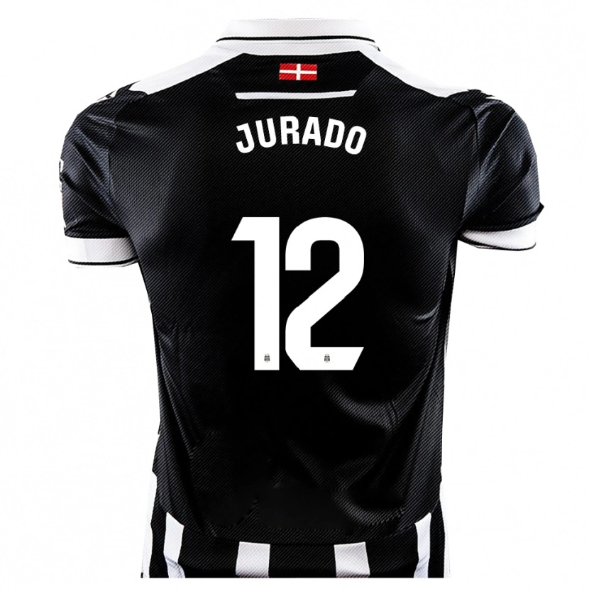 Danxen Mænd Marc Jurado #12 Sort Hvid Hjemmebane Spillertrøjer 2025/26 Trøje T-Shirt