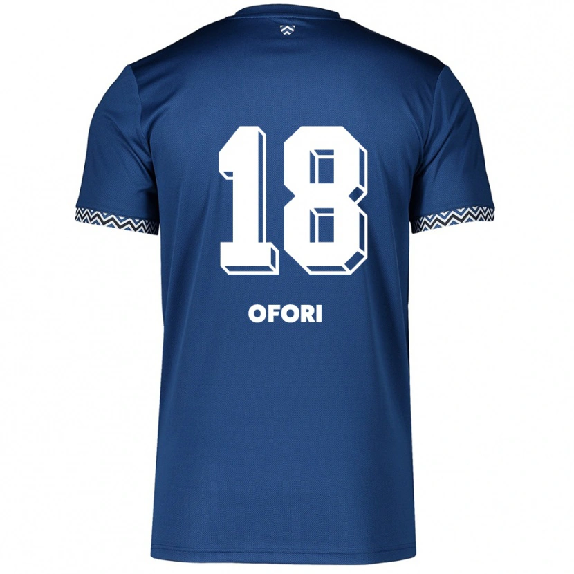 Danxen Mænd Obed Ofori #18 Navy Hvid Hjemmebane Spillertrøjer 2025/26 Trøje T-Shirt