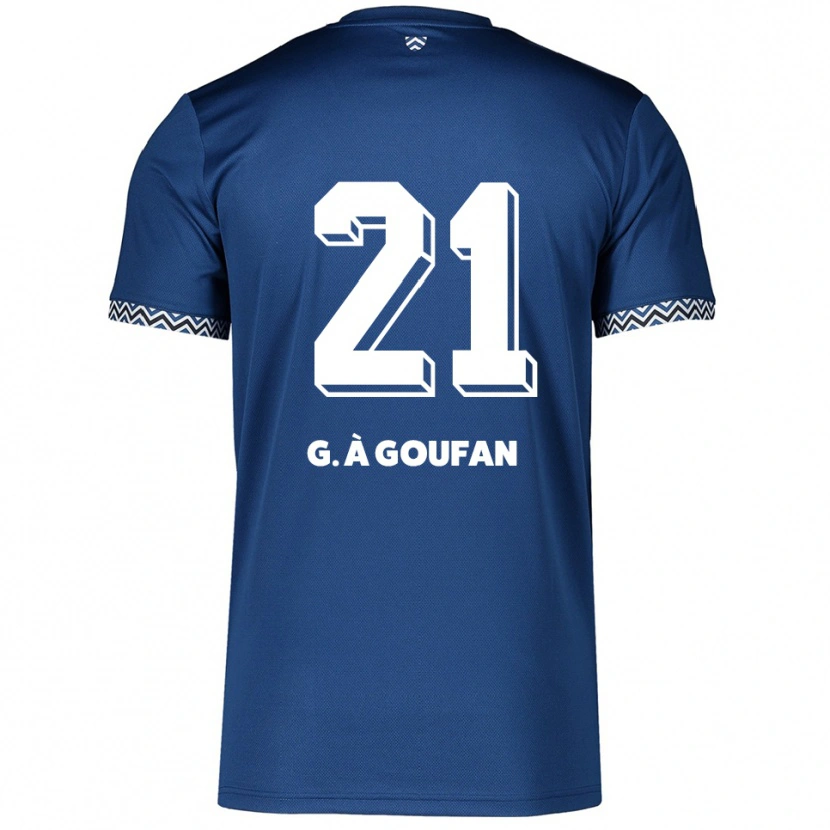 Danxen Mænd Marc Gouiffe À Goufan #21 Navy Hvid Hjemmebane Spillertrøjer 2025/26 Trøje T-Shirt