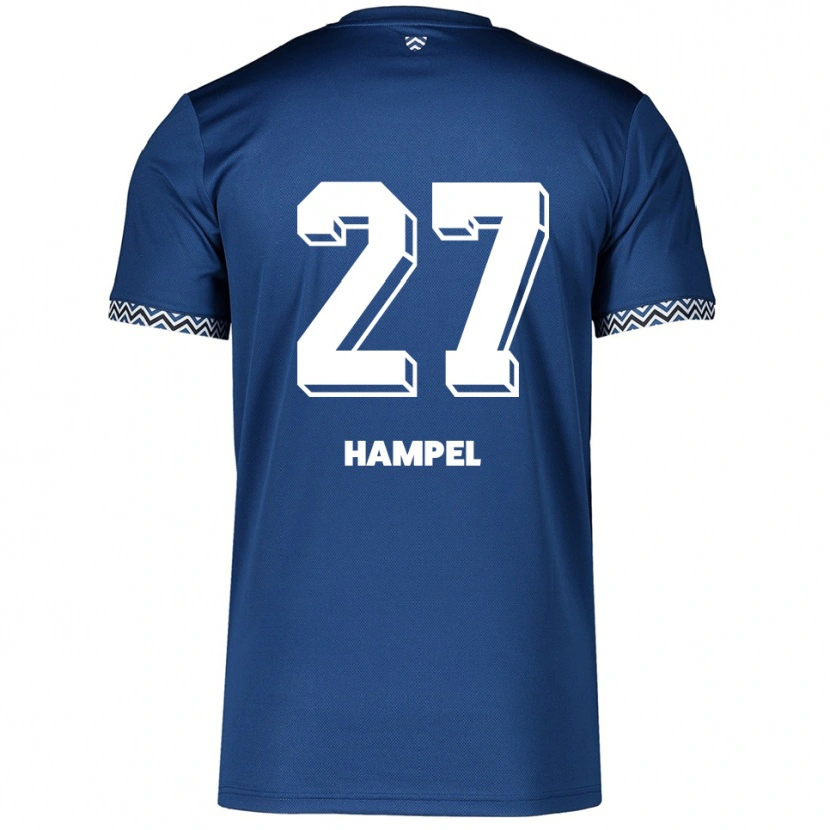 Danxen Mænd Jocelyn Hampel #27 Navy Hvid Hjemmebane Spillertrøjer 2025/26 Trøje T-Shirt