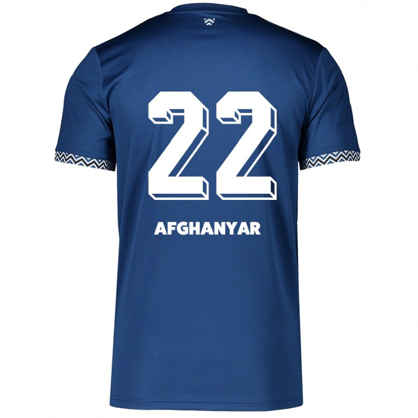 Danxen Mænd Bellal Afghanyar #22 Navy Hvid Hjemmebane Spillertrøjer 2025/26 Trøje T-Shirt