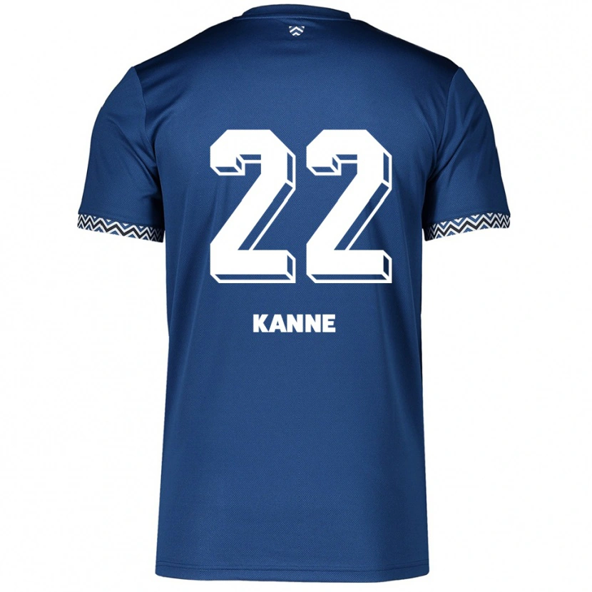 Danxen Mænd Louis Kanne #22 Navy Hvid Hjemmebane Spillertrøjer 2025/26 Trøje T-Shirt