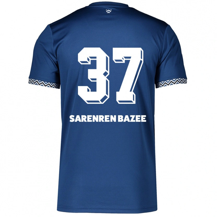 Danxen Mænd Noah Sarenren Bazee #37 Navy Hvid Hjemmebane Spillertrøjer 2025/26 Trøje T-Shirt