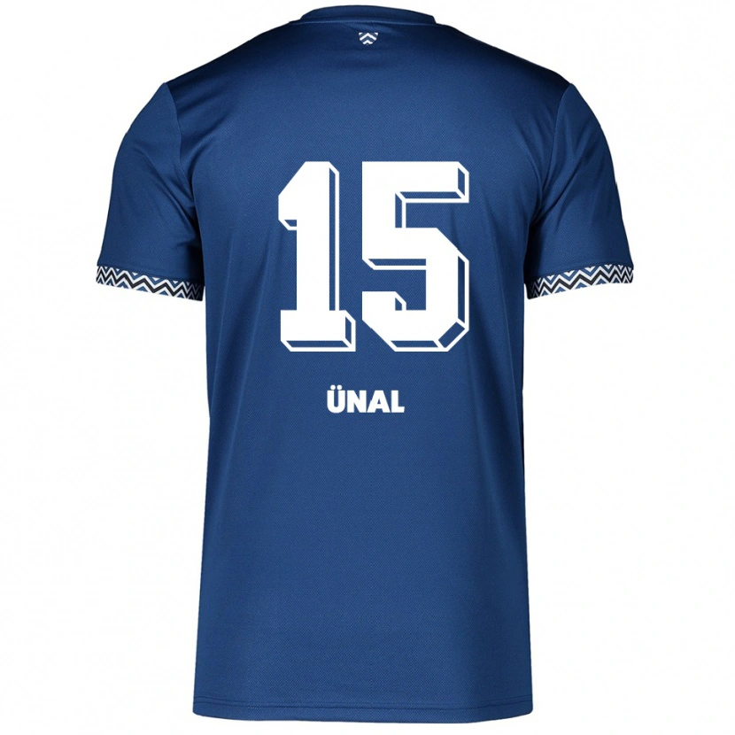 Danxen Mænd Erkay Ünal #15 Navy Hvid Hjemmebane Spillertrøjer 2025/26 Trøje T-Shirt