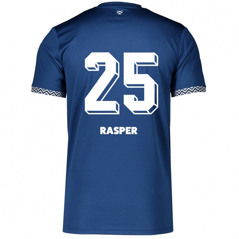 Danxen Mænd Christopher Rasper #25 Navy Hvid Hjemmebane Spillertrøjer 2025/26 Trøje T-Shirt