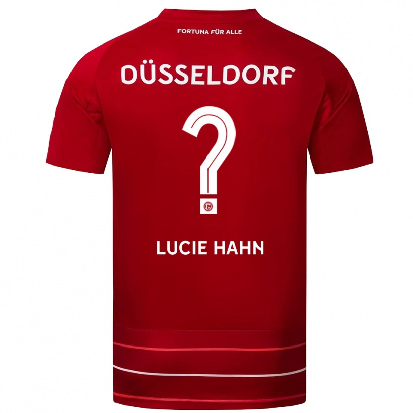 Danxen Mænd Lucie Hahn #0 Rød Hvid Hjemmebane Spillertrøjer 2025/26 Trøje T-Shirt
