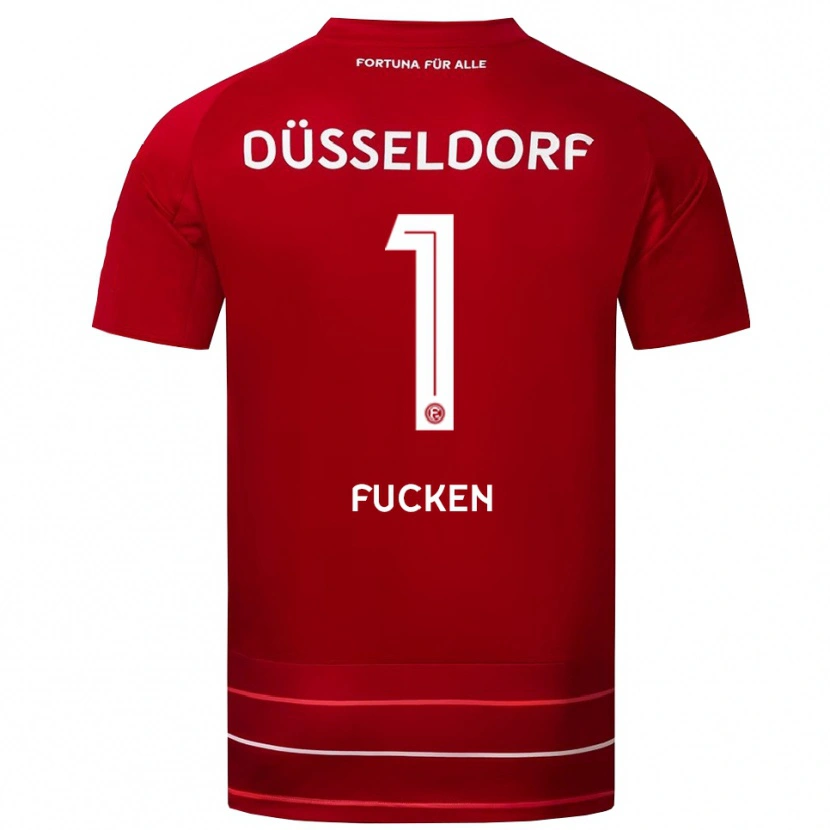 Danxen Mænd Kilian Fucken #1 Rød Hvid Hjemmebane Spillertrøjer 2025/26 Trøje T-Shirt