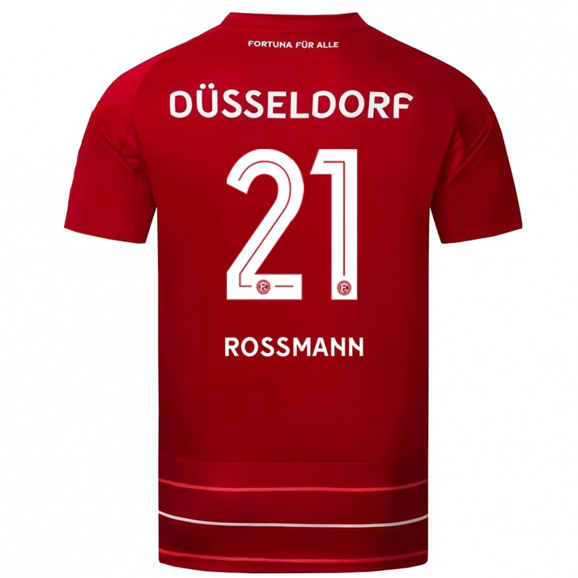 Danxen Mænd Tim Rossmann #21 Rød Hvid Hjemmebane Spillertrøjer 2025/26 Trøje T-Shirt