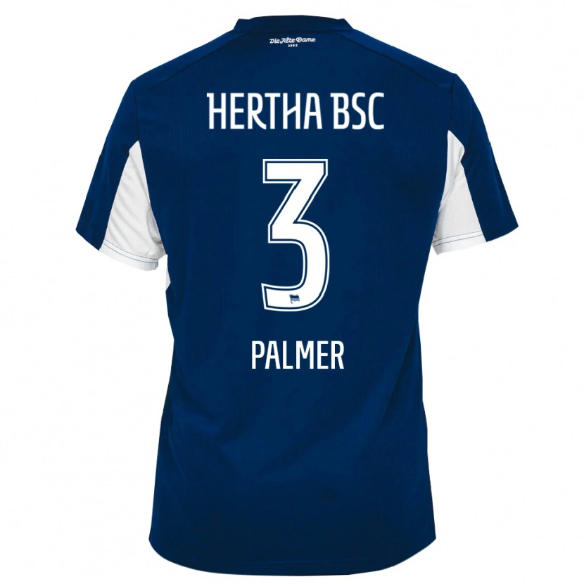 Danxen Mænd Nelly Palmer #3 Hvid Blå Hjemmebane Spillertrøjer 2025/26 Trøje T-Shirt