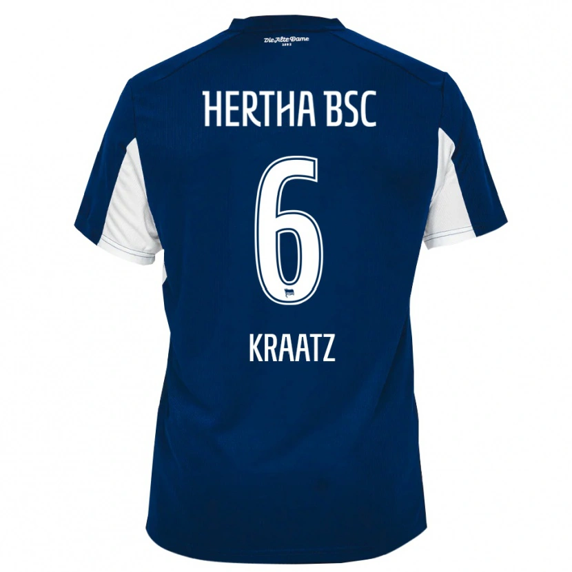 Danxen Mænd Salim Kraatz #6 Hvid Blå Hjemmebane Spillertrøjer 2025/26 Trøje T-Shirt
