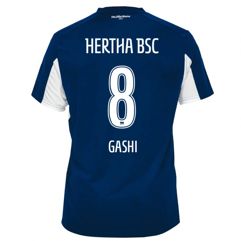 Danxen Mænd Diart Gashi #8 Hvid Blå Hjemmebane Spillertrøjer 2025/26 Trøje T-Shirt