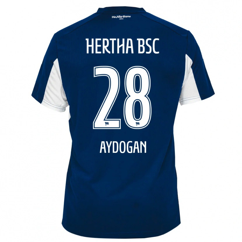 Danxen Mænd Pasa Aydogan #28 Hvid Blå Hjemmebane Spillertrøjer 2025/26 Trøje T-Shirt