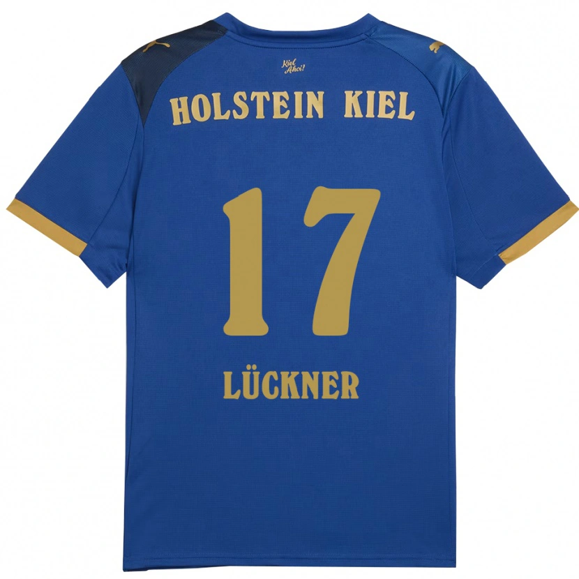 Danxen Mænd Veit Lückner #17 Blå Guld Hjemmebane Spillertrøjer 2025/26 Trøje T-Shirt