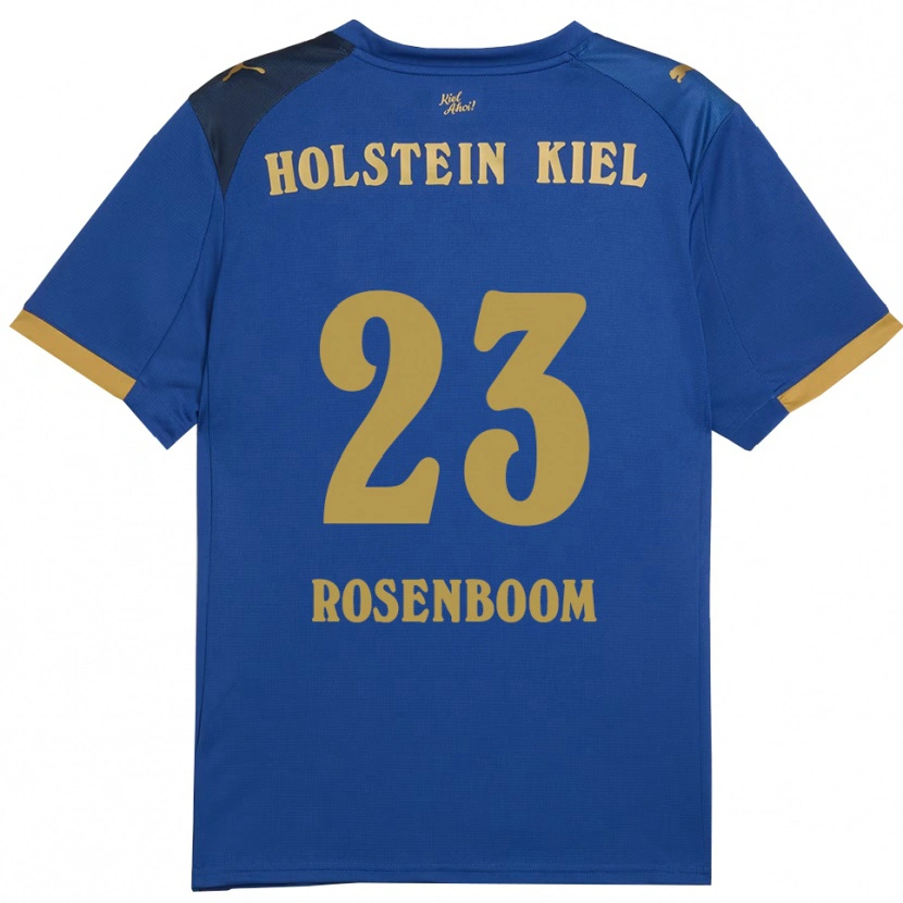 Danxen Mænd Lasse Rosenboom #23 Blå Guld Hjemmebane Spillertrøjer 2025/26 Trøje T-Shirt