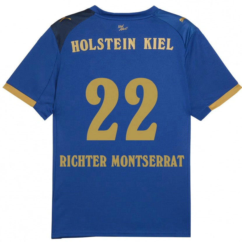 Danxen Mænd Mark Richter Montserrat #22 Blå Guld Hjemmebane Spillertrøjer 2025/26 Trøje T-Shirt