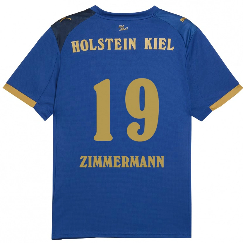 Danxen Mænd Luiza Zimmermann #19 Blå Guld Hjemmebane Spillertrøjer 2025/26 Trøje T-Shirt