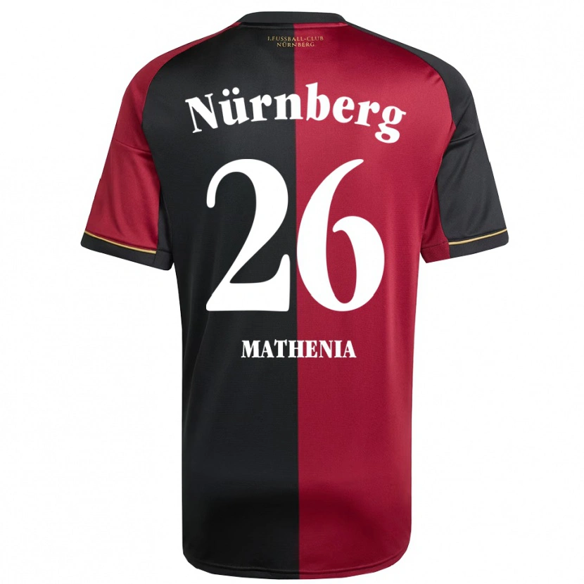 Danxen Mænd Christian Mathenia #26 Burgundy Sort Hjemmebane Spillertrøjer 2025/26 Trøje T-Shirt