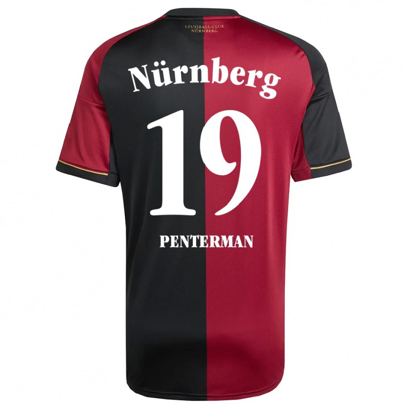 Danxen Mænd Jesper Penterman #19 Burgundy Sort Hjemmebane Spillertrøjer 2025/26 Trøje T-Shirt