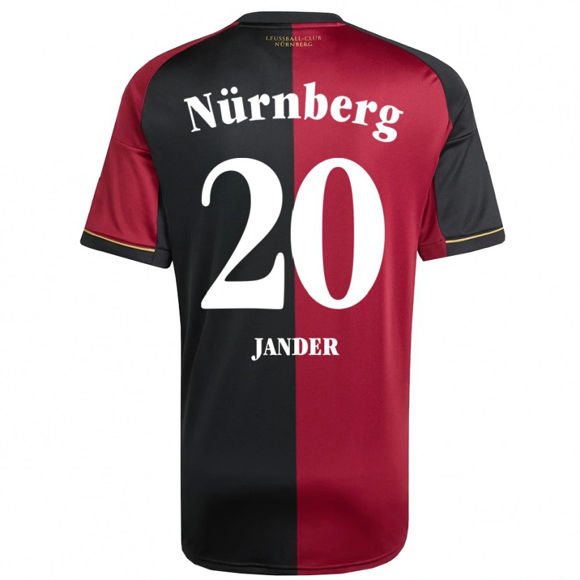 Danxen Mænd Caspar Jander #20 Burgundy Sort Hjemmebane Spillertrøjer 2025/26 Trøje T-Shirt