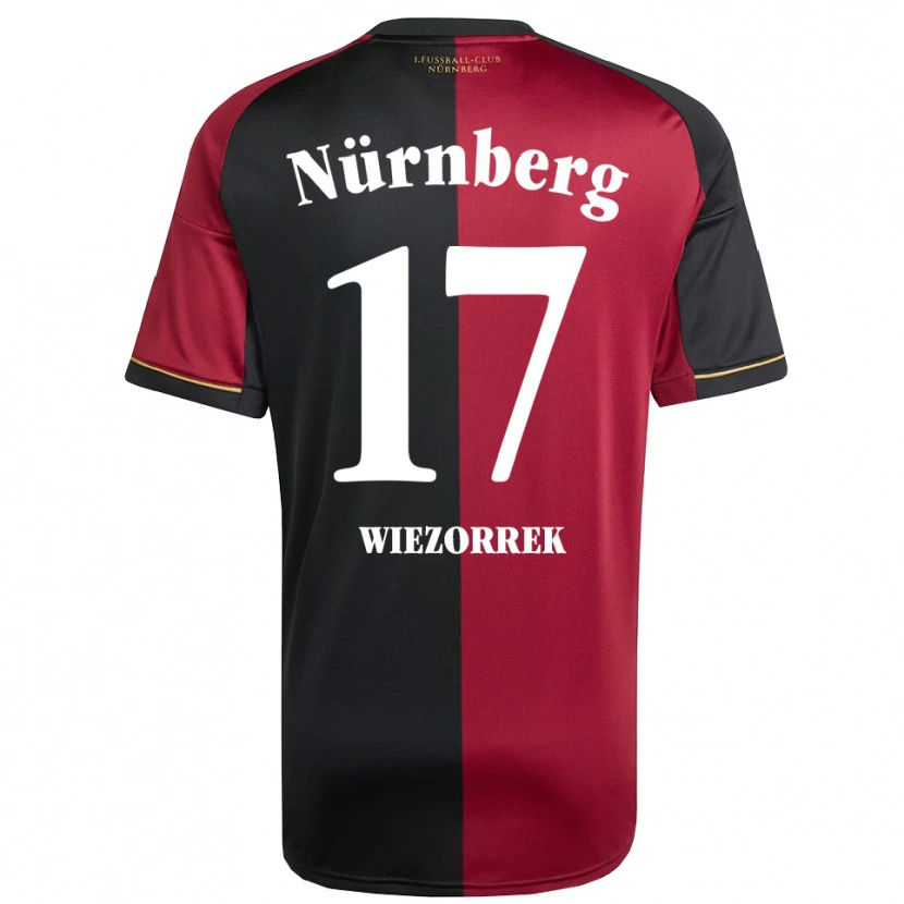 Danxen Mænd Moritz Wiezorrek #17 Burgundy Sort Hjemmebane Spillertrøjer 2025/26 Trøje T-Shirt