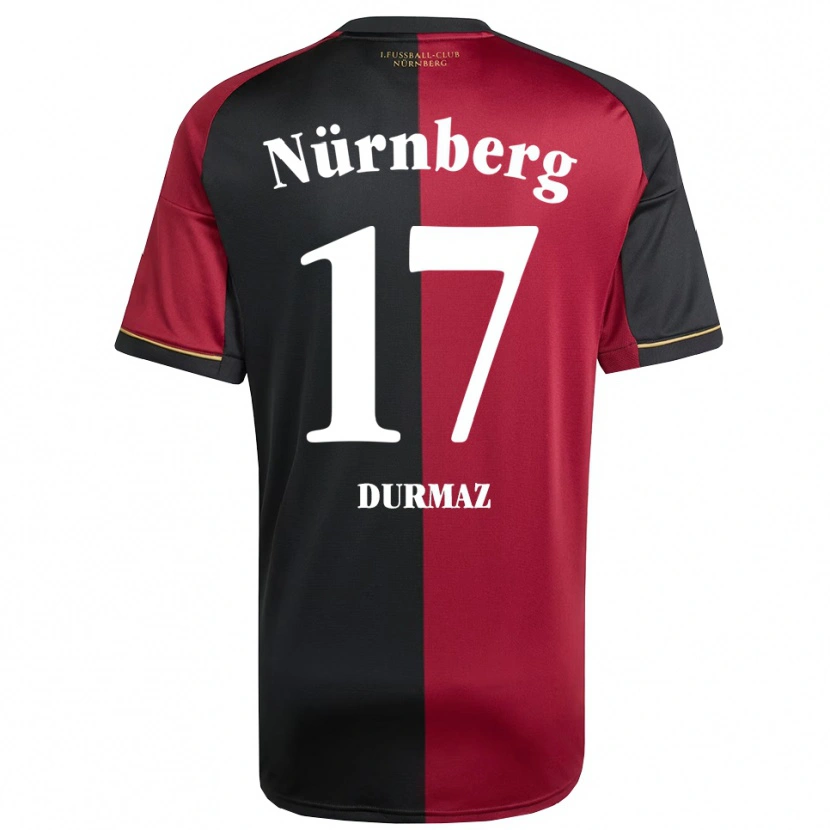 Danxen Mænd Enes Durmaz #17 Burgundy Sort Hjemmebane Spillertrøjer 2025/26 Trøje T-Shirt