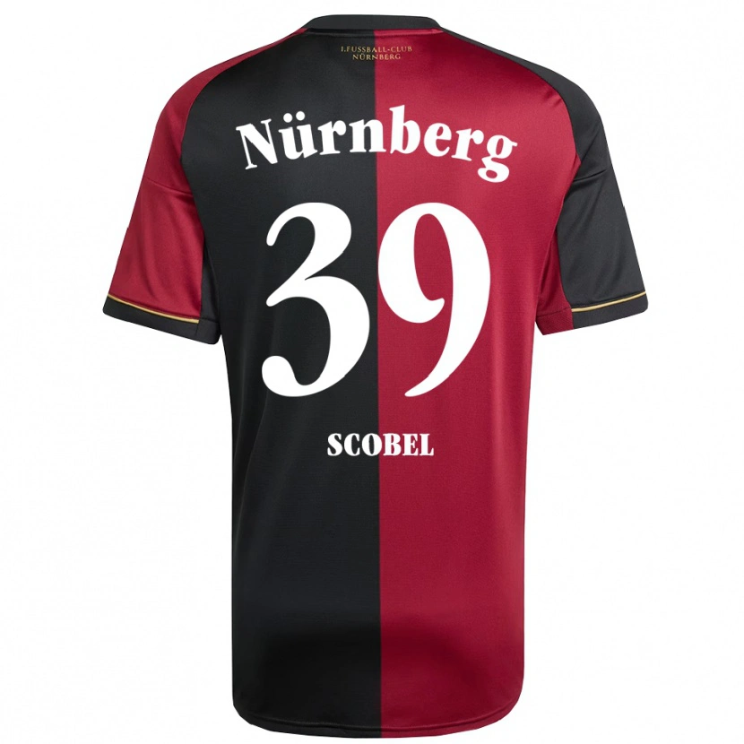 Danxen Mænd Piet Scobel #39 Burgundy Sort Hjemmebane Spillertrøjer 2025/26 Trøje T-Shirt