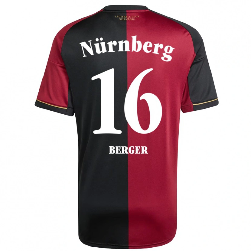 Danxen Mænd Tim Berger #16 Burgundy Sort Hjemmebane Spillertrøjer 2025/26 Trøje T-Shirt