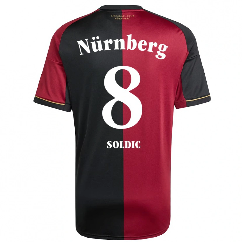 Danxen Mænd Marko Soldic #8 Burgundy Sort Hjemmebane Spillertrøjer 2025/26 Trøje T-Shirt
