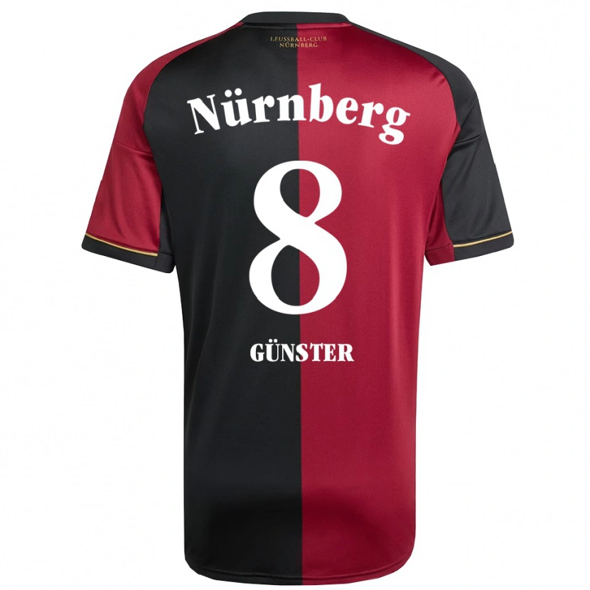 Danxen Mænd Meret Günster #8 Burgundy Sort Hjemmebane Spillertrøjer 2025/26 Trøje T-Shirt