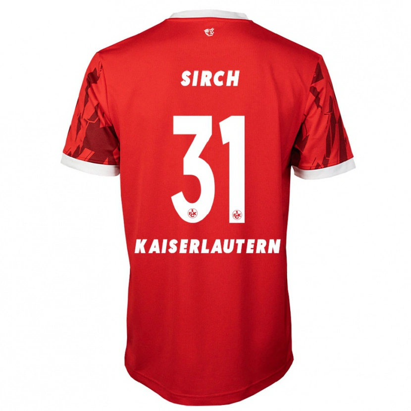 Danxen Mænd Luca Sirch #31 Rød Hvid Hjemmebane Spillertrøjer 2025/26 Trøje T-Shirt