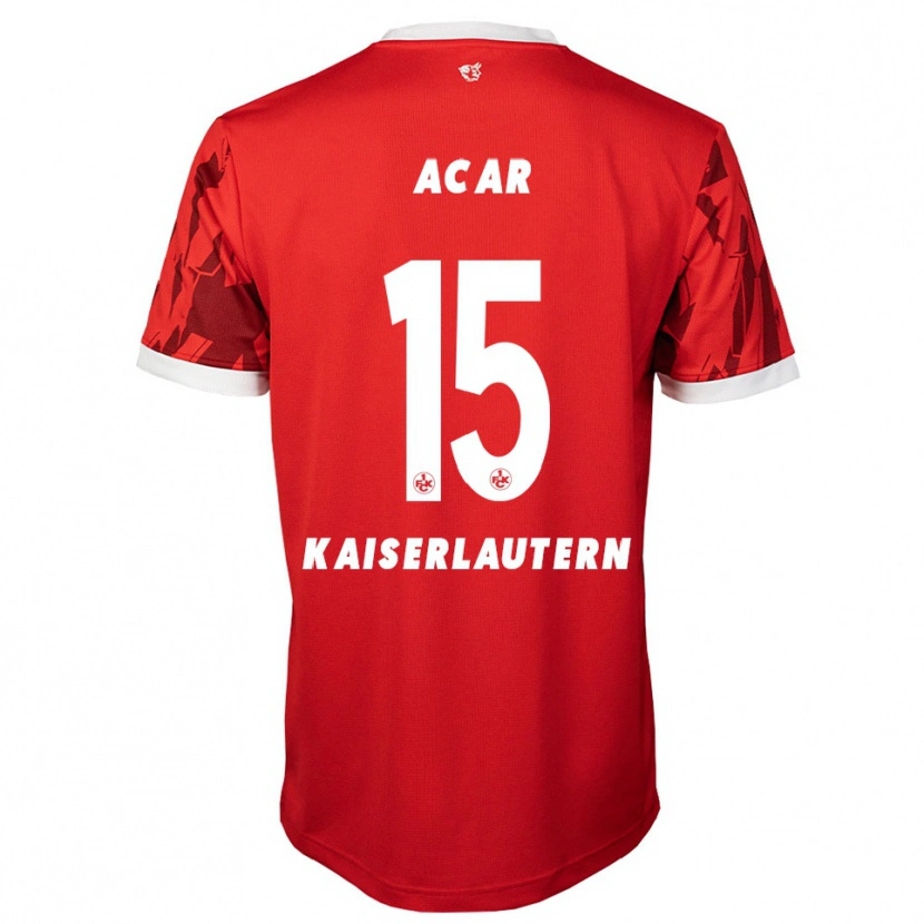 Danxen Mænd Samet Acar #15 Rød Hvid Hjemmebane Spillertrøjer 2025/26 Trøje T-Shirt