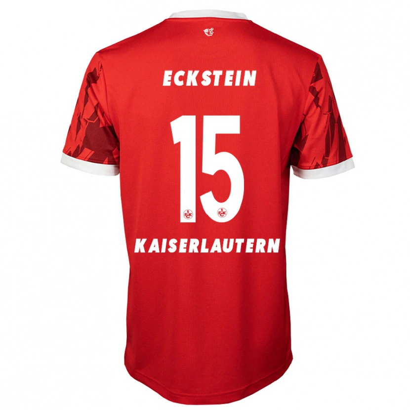 Danxen Mænd Tanyel Eckstein #15 Rød Hvid Hjemmebane Spillertrøjer 2025/26 Trøje T-Shirt