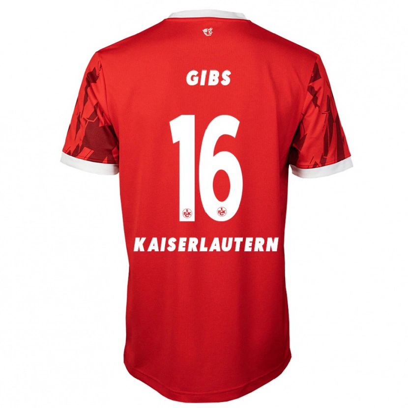 Danxen Mænd Owen Gibs #16 Rød Hvid Hjemmebane Spillertrøjer 2025/26 Trøje T-Shirt