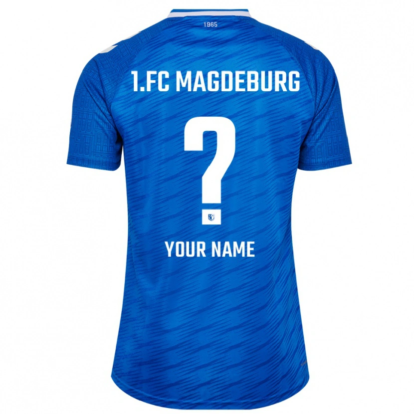 Danxen Mænd Dit Navn #0 Blå Hvid Hjemmebane Spillertrøjer 2025/26 Trøje T-Shirt