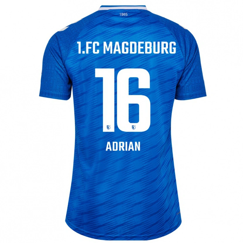 Danxen Mænd Max Adrian #16 Blå Hvid Hjemmebane Spillertrøjer 2025/26 Trøje T-Shirt