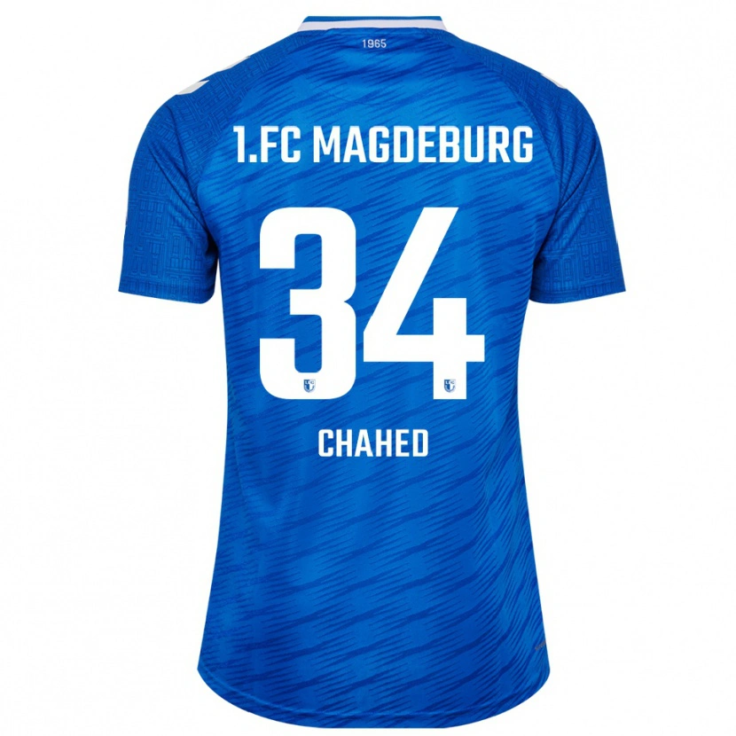 Danxen Mænd Tarek Chahed #34 Blå Hvid Hjemmebane Spillertrøjer 2025/26 Trøje T-Shirt