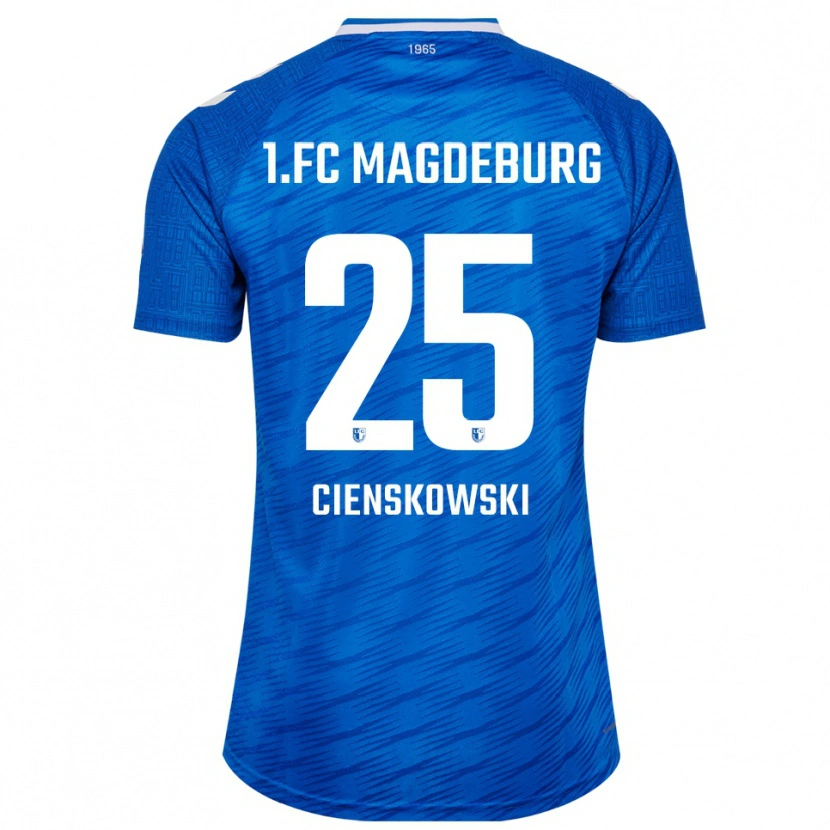 Danxen Mænd Amy Cienskowski #25 Blå Hvid Hjemmebane Spillertrøjer 2025/26 Trøje T-Shirt