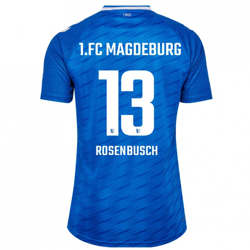 Danxen Mænd Tim Rosenbusch #13 Blå Hvid Hjemmebane Spillertrøjer 2025/26 Trøje T-Shirt