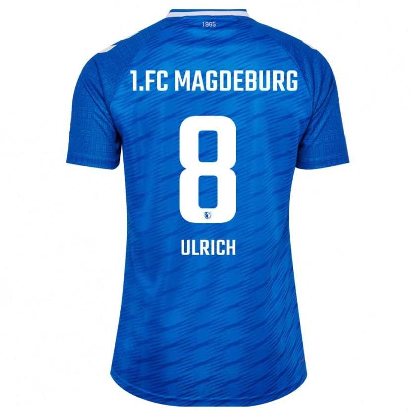 Danxen Mænd Laurin Ulrich #8 Blå Hvid Hjemmebane Spillertrøjer 2025/26 Trøje T-Shirt