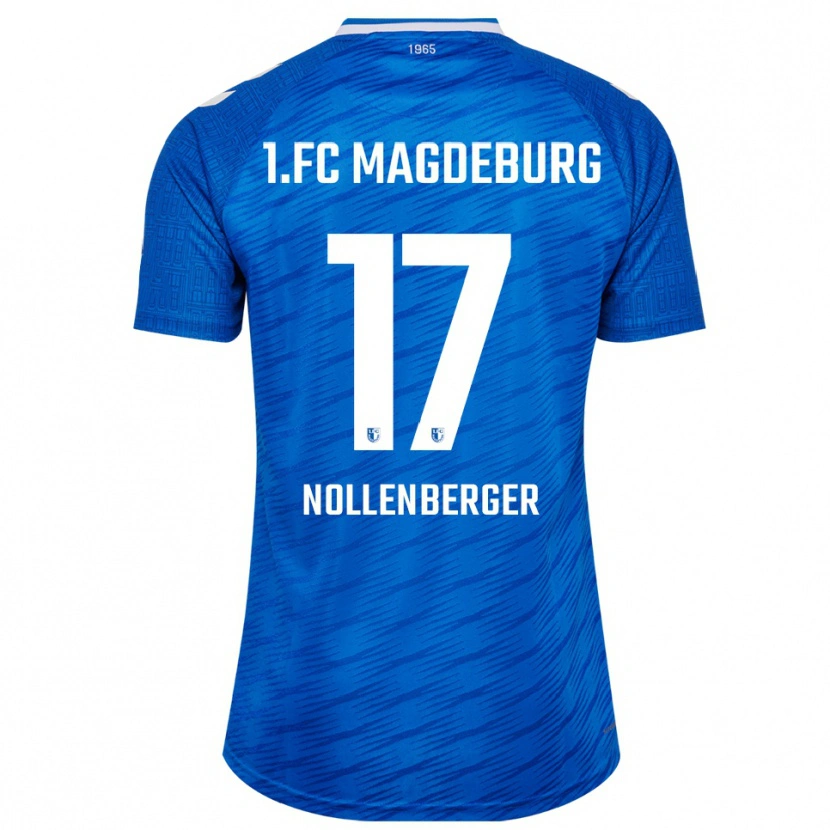 Danxen Mænd Alexander Nollenberger #17 Blå Hvid Hjemmebane Spillertrøjer 2025/26 Trøje T-Shirt