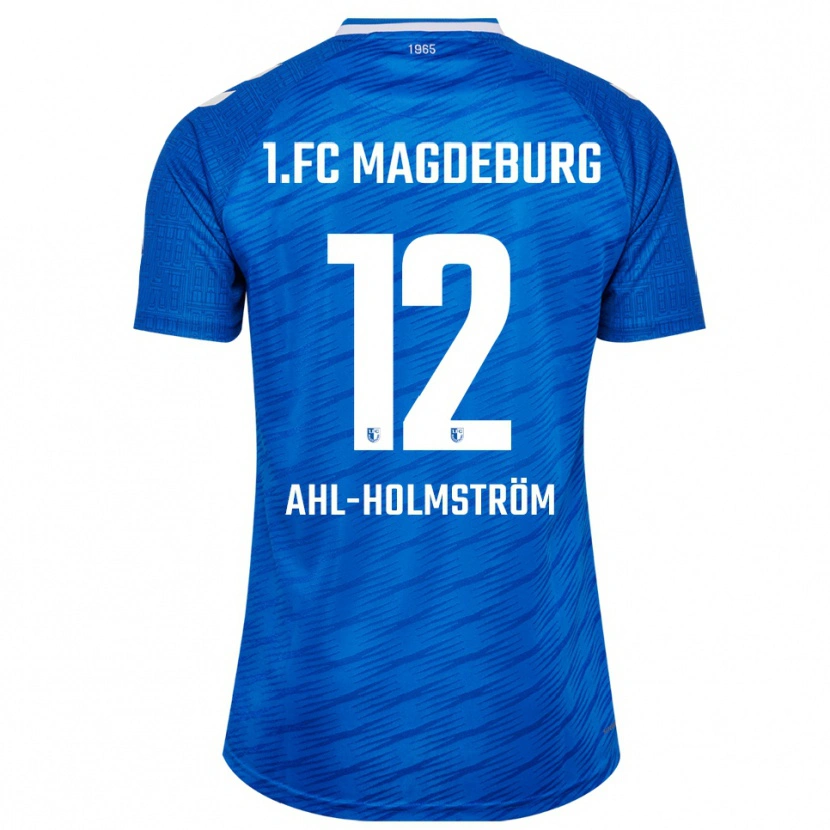 Danxen Mænd Alexander Ahl-Holmström #12 Blå Hvid Hjemmebane Spillertrøjer 2025/26 Trøje T-Shirt