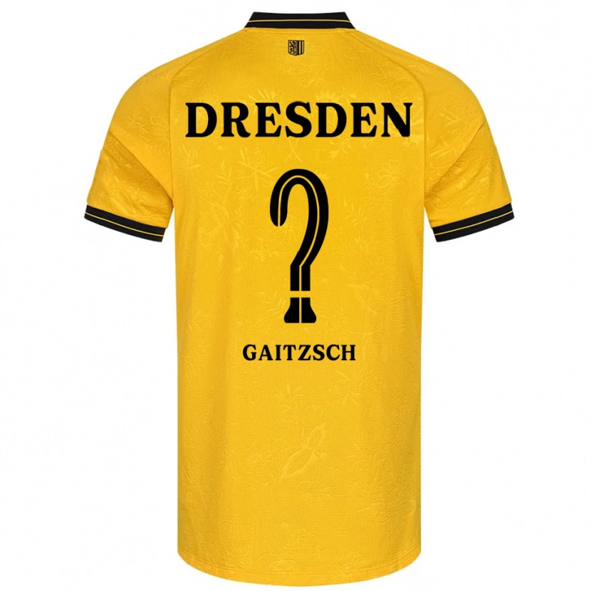 Danxen Mænd Lisa Gaitzsch #0 Gul Sort Hjemmebane Spillertrøjer 2025/26 Trøje T-Shirt