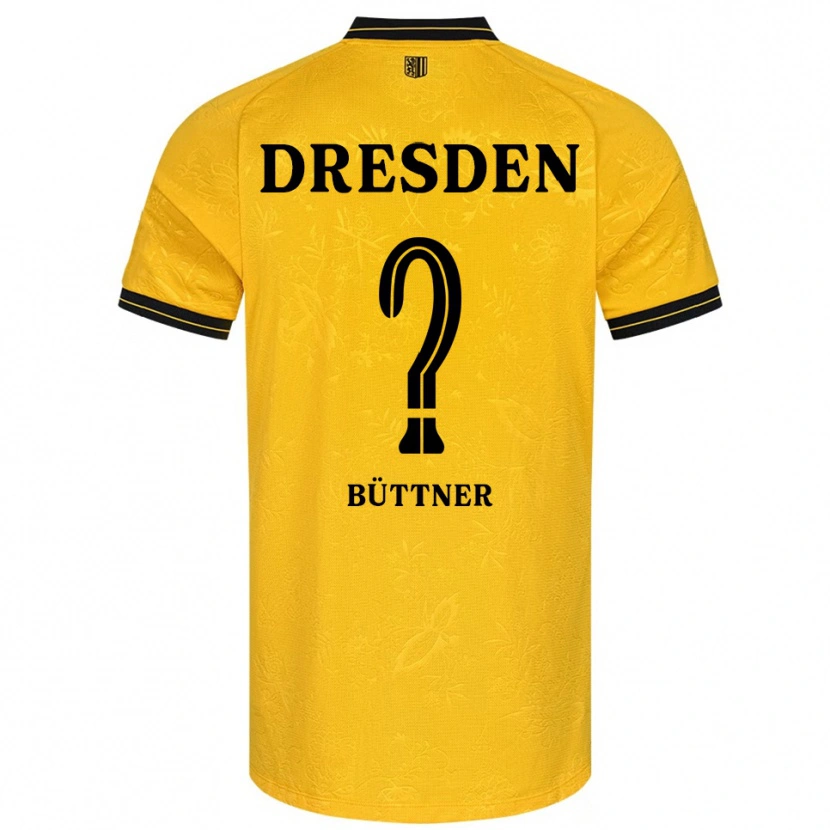 Danxen Mænd Lisa Büttner #0 Gul Sort Hjemmebane Spillertrøjer 2025/26 Trøje T-Shirt