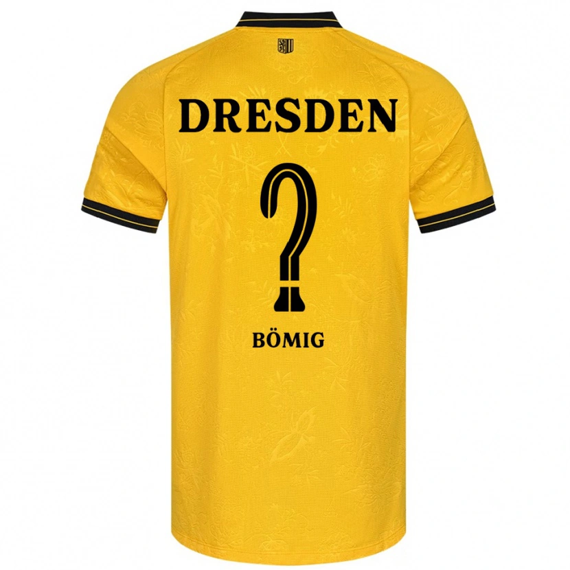 Danxen Mænd Sarah Bömig #0 Gul Sort Hjemmebane Spillertrøjer 2025/26 Trøje T-Shirt