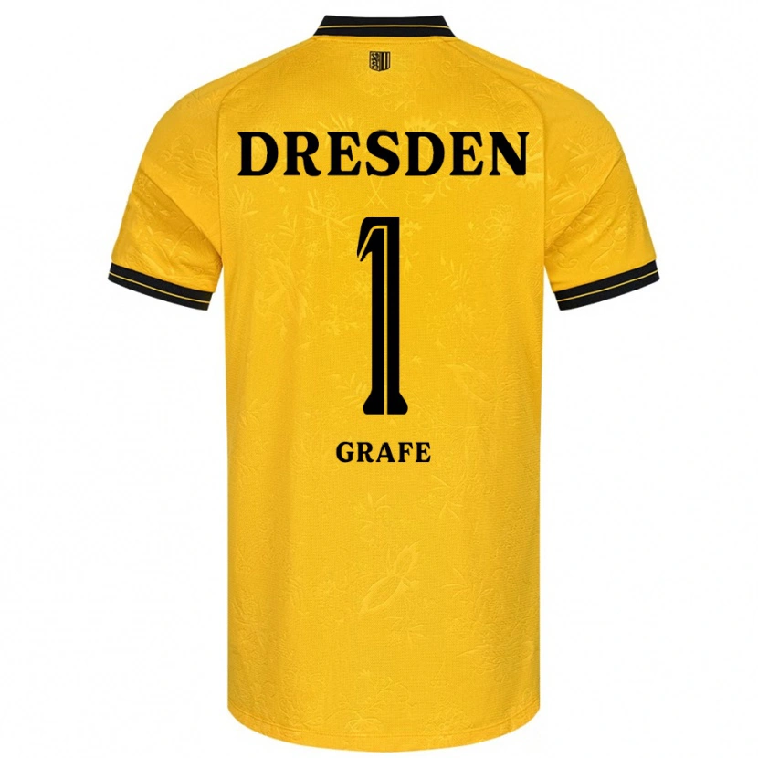Danxen Mænd Marlon Grafe #1 Gul Sort Hjemmebane Spillertrøjer 2025/26 Trøje T-Shirt