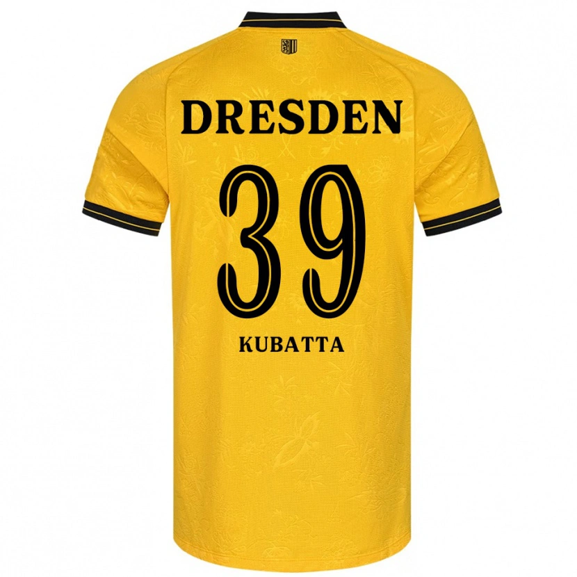 Danxen Mænd David Kubatta #39 Gul Sort Hjemmebane Spillertrøjer 2025/26 Trøje T-Shirt